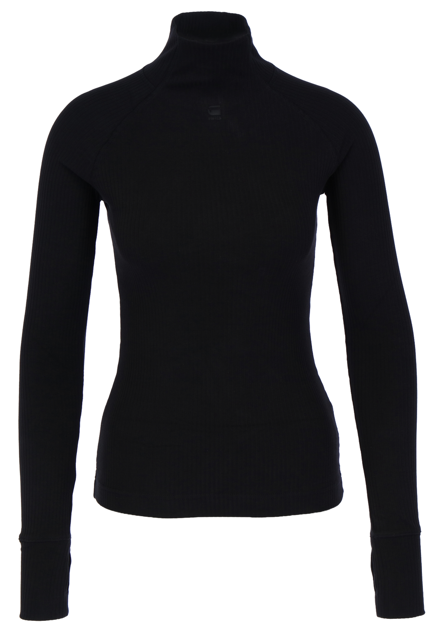 G-STAR RAW DENIM RIB MOCK SLIM L/S WMN Damen Turtleneck Shirt